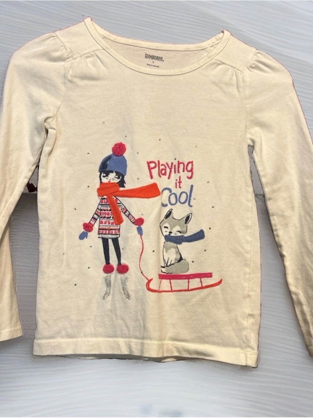 Gymboree Cream "Playing It Cool" Long-Sleeve Top for Kids